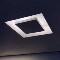 Luminaria De Teto Plafon Embutir Branco Dormitorio Quarto Quadrado Luz Indireta 40x40 Bivolt