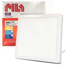 Luminária de teto Plafon Painel de Led Sobrepor quadrado 24w Luz branca 6500k Pila By Philips Luminária de teto Plafon Painel de Led Sobrepor quadrado 24w Luz branca 6500k Pila By Philips