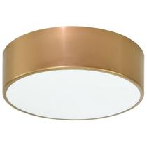 Luminária De Teto Plafon Redondo Sobrepor Dourado 40w Painel Slim 25cm 2 Lâmpadas E27 Led Bivolt 110v 220v Para Sala Quarto Corredor Banheiro Lavabo