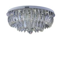 Luminária de Teto Plafon Sobrepor Led Cristal Victória 36W 60cm 6500K Bivolt Cor:CromadoVoltagem:110V/220V - Bivolt