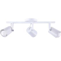Luminária de Teto Quarto Sala Cozinha Spot Trilho Triplo Direcionável Fokus 3 Lâmpadas E27 Moderno Bivolt