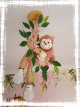 Luminária de teto safari rosa - Quiosque artigos infantis