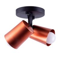 Luminária de Teto Spot Duplo Sala Quarto Cozinha Sobrepor Luz Direcionável Fokus 2 Lâmpadas E27 Moderno Bivolt