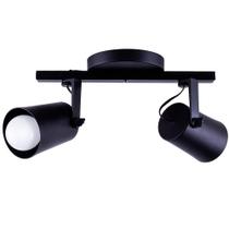 Luminária de Teto Spot Trilho Luz Direcionável Fokus 2 Lâmpadas E27 Moderno Bivolt Ideal Para Sala Cozinha Corredor Luminária de Teto Spot Trilho Luz Direcionável Fokus 2 Lâmpadas E27 Moderno Bivolt Ideal Para Sala Cozinha Corredor