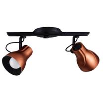 Luminária de Teto Spot Trilho Sobrepor Quarto Sala Cozinha Direcionável Octa 2 Plus Cobre Bivolt Pronto para Instalar - Esquilos Shop
