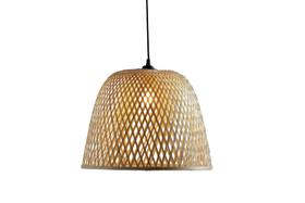 Luminária De Teto Suspensa De Cesta de Fibra de Bambu Natural Artesanal Luminária De Teto Suspensa De Cesta de Fibra de Bambu Natural Artesanal