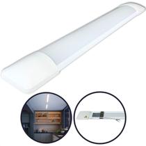 Luminária de Teto Tubular Slim Bivolt Luz branca 6500k Pila 11,5w 50cm Luminária de Teto Tubular Slim Bivolt Luz branca 6500k Pila 11,5w 50cm