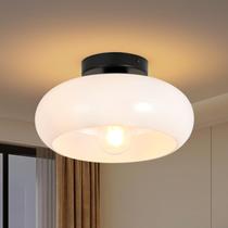 Luminária de teto WOKNOS, suporte semiembutido moderno de meados do século