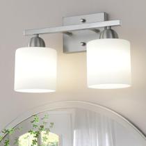 Luminária de vaidade Mecgirn 2-Light em aço inoxidável 110V Luminária de vaidade Mecgirn 2-Light em aço inoxidável 110V