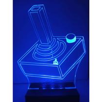 Luminária Decorativa Abajur Game Atari Personalizada c/ Nome - Woodback