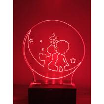 Luminária Decorativa Abajur Led Casal Personalizada c/ Nome