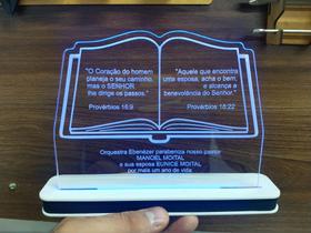 Luminária Decorativa com LED Bíblia Versículos
