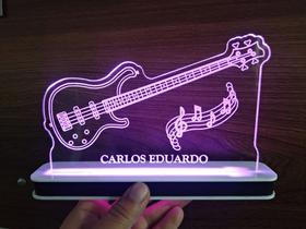 Luminária Decorativa com LED Contrabaixo Strinberg Notas Musicais