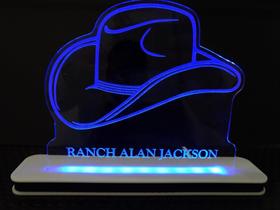 Luminária Decorativa com LED Cowboy Chapéu