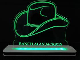 Luminária Decorativa com LED Cowboy Chapéu