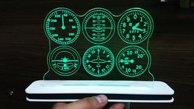 Luminária Decorativa com LED Instrumentos Avião
