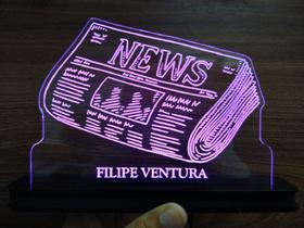 Luminária Decorativa com LED Jornalismo