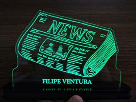 Luminária Decorativa com LED Jornalismo