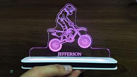 Luminária Decorativa com LED Moto Trilha