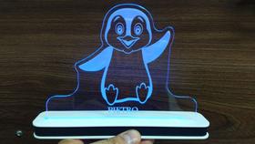 Luminária Decorativa com LED Pinguim