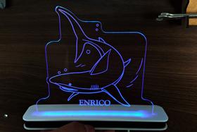Luminária Decorativa com LED Tubarão