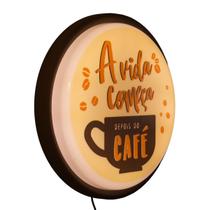 Luminária Decorativa de Parede Sign Coffee Café - Usare
