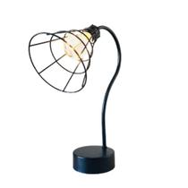 Luminária Decorativa Industrial Preta Com Lâmpada Led 35Cm