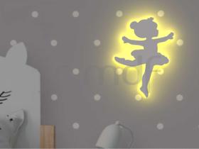 Luminária Decorativa Infantil de Parede Bailarina