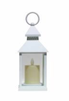 Luminária Decorativa Lanterna Marroquina Vela de Led Cor:Branco Luminária Decorativa Lanterna Marroquina Vela de Led Cor:Branco