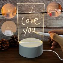 Luminaria Decorativa Led Escrever De Caneta Lousa Quadro Mesa Anotações