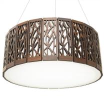 Luminária Decorativa Madeira Pendente Copacabana Red 45Cm