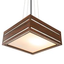Luminária Decorativa Madeira Pendente Ilhota Mirror 45cm