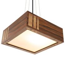 Luminária Decorativa Madeira Pendente Madeiro Nog 45cm