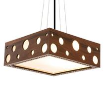 Luminária Decorativa Madeira Pendente Mariscal Quad 45cm Luminária Decorativa Madeira Pendente Mariscal Quad 45cm
