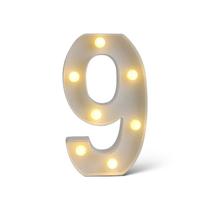 Luminária Decorativa Números Led 3D 21cm Branca Luminária Decorativa Números Led 3D 21cm Branca