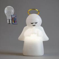 Luminária Decorfun Anjo Da Guarda Auréola Com Lâmpada Led Rg Bivolt