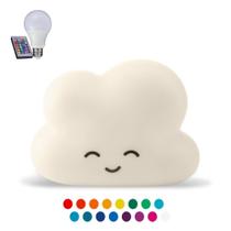 Luminária DecorFun Nuvem Infantil com lâmpada LED RGB e controle remoto - Bivolt com fio Luminária DecorFun Nuvem Infantil com lâmpada LED RGB e controle remoto - Bivolt com fio