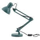 Luminária Desk Lamp Verde Militar Articulável Mesa e Garra E27