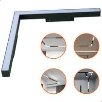 Luminária Difusa Angular 90 Trilho Magnético 30x30cm 20w