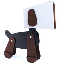 Luminaria Dog Pet Cachorro Cachorrinho Mesa Preto/madeira Cor da base:Preto/Madeira