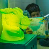 Luminária dragão verde