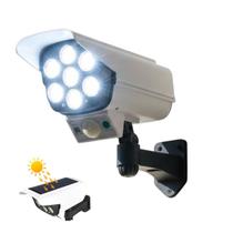 Luminaria Dummy Solar Camera Falsa Sensor Iluminaçao Externa Controle Segurança Luz Varanda Quintal Jardim