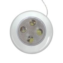 Luminária Em ABS De Embutir Branca Redonda Com 4 Leds