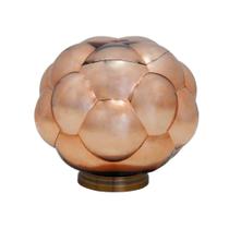 LUMINÁRIA EM METAL C/ VIDRO METÁLICO COBRE 37X37cm