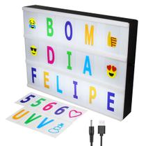 Luminária Embralumi Letreiro Led A4 96 Letras Luminária Embralumi Letreiro Led A4 96 Letras