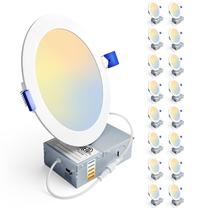 Luminária embutida LED de 6" Ensenior 12W 2700K-5000K regulável 120V