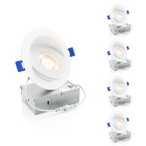 Luminária embutida LED Gimbal Ensenior 4" 10W regulável 5CCT 950LM 120V