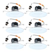 Luminária embutida LED HALO LT de 5 polegadas/6 polegadas, pacote com 6