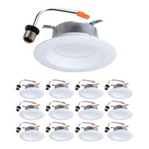 Luminária embutida LED HALO LTE de 4", pacote com 12 unidades, 3000 K
