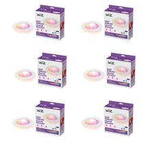 Luminária embutida LED inteligente WiZ Connected, colorida, pacote com 6 polegadas